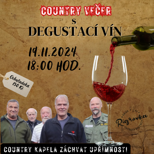 Country večer s degustací vín 19.11.