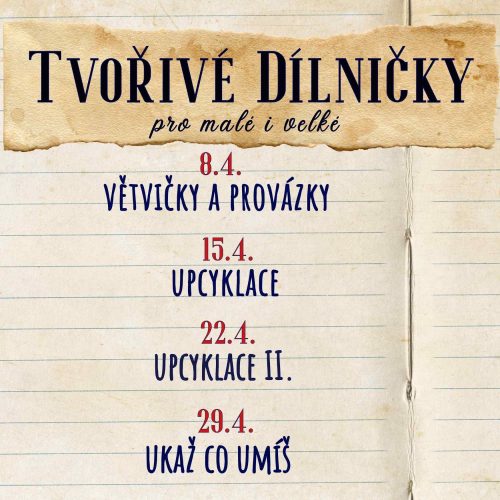 Tvořivé dílničky – duben